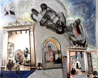 1001 Nights, Photographs, Transparencies and Paint on Aluminum, 36"x24"