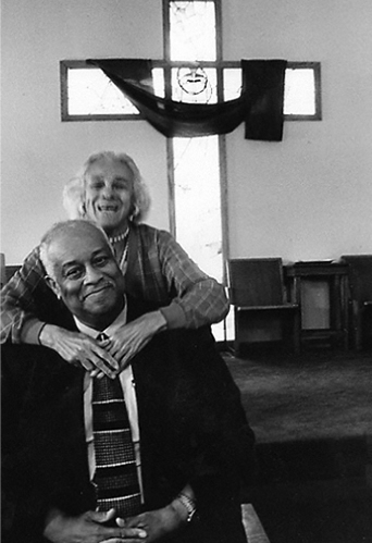 Reverend Simms and his Aunt Dorothy Richardson at First Baptist Church, Elkridge
