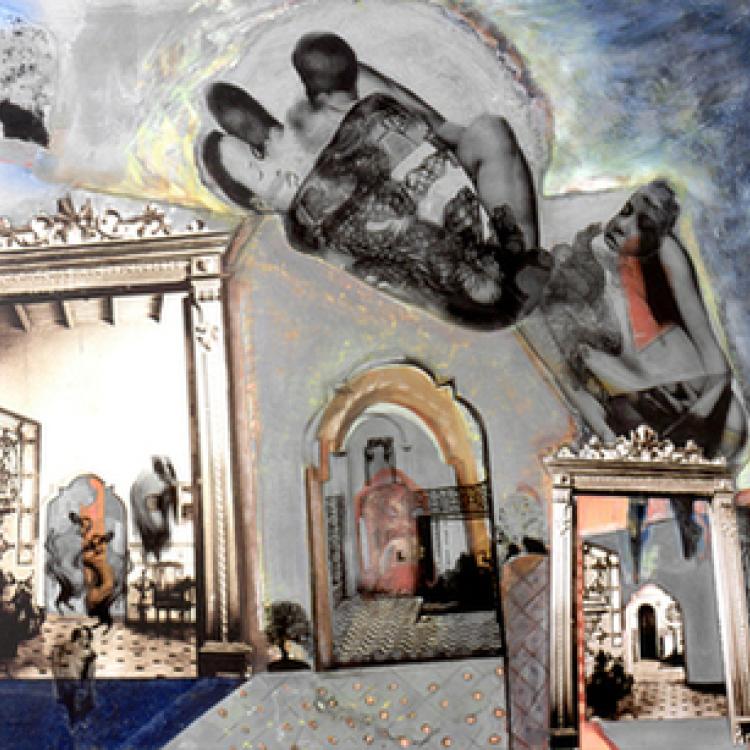 "1001 Nights," Photographs, Transparencies and Paint on Aluminum, 36"x24"