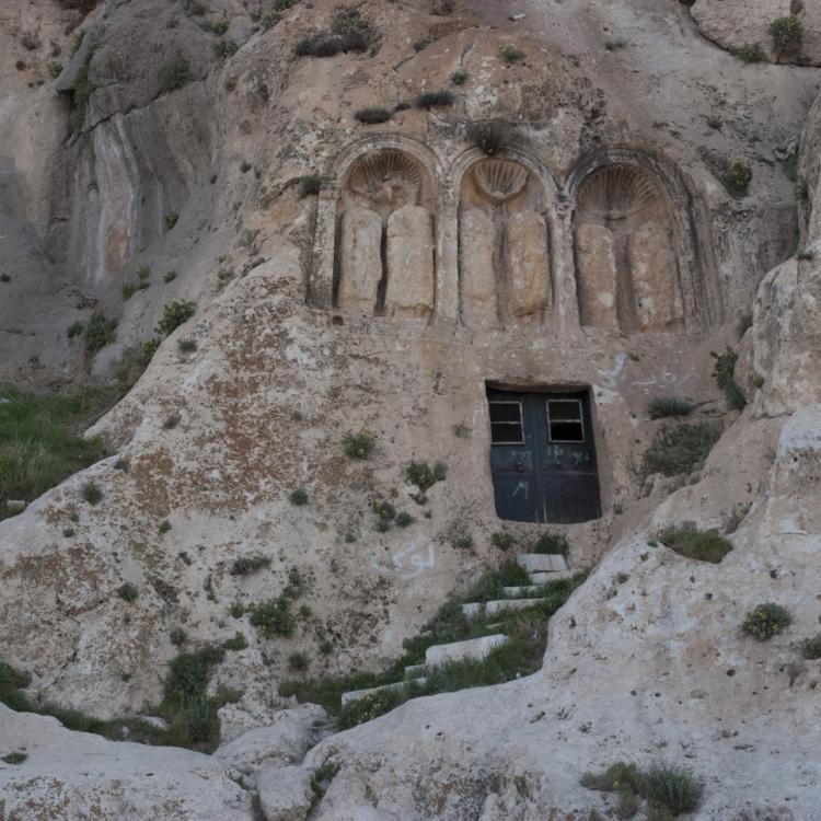 Syria Maloula Doorway manipulated landscape archival pigment print