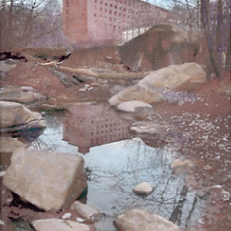 The mill from the Patapsco River, Oella