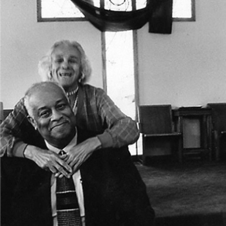 Reverend Simms and his Aunt Dorothy Richardson at First Baptist Church, Elkridge