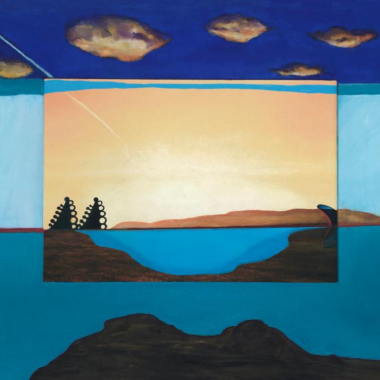 "One Two Storm King" archival pigment print with painted mat 22x23"