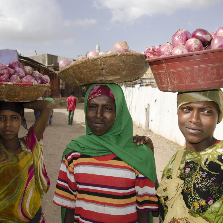 Three Girls in the Market, Harar, 