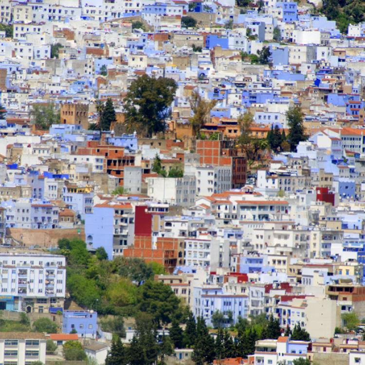 Overview, Chefchaouen Morocco