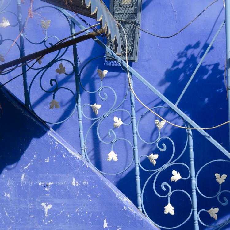 blue stairs