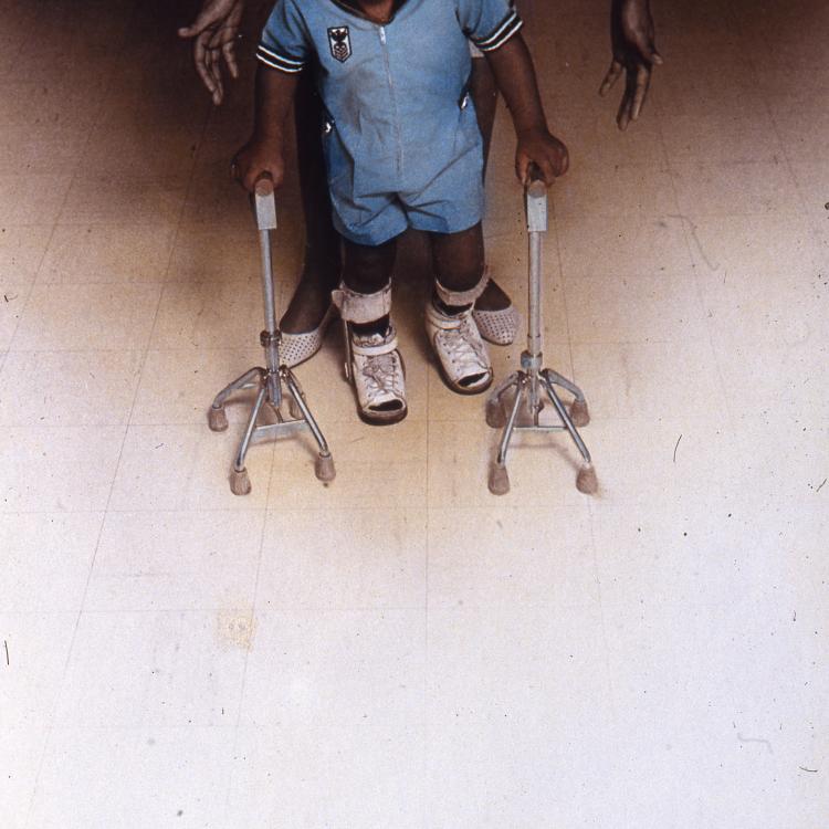 Young Boy with Crutches medical