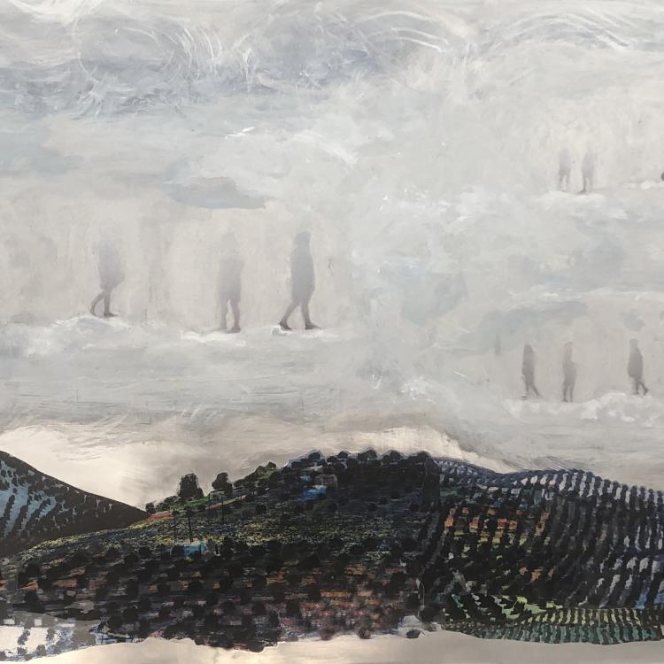 Oil paint & transparencies on aluminum -24x36