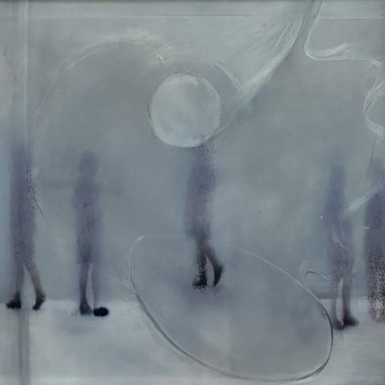 12x12 Aluminum foil on aluminum panel.